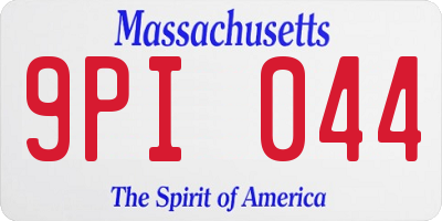 MA license plate 9PI044