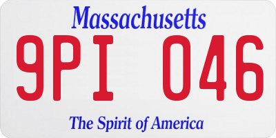 MA license plate 9PI046