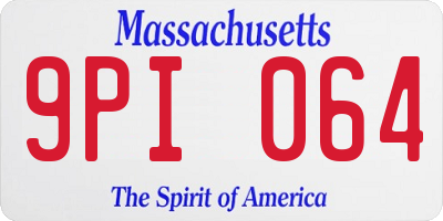 MA license plate 9PI064