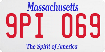 MA license plate 9PI069