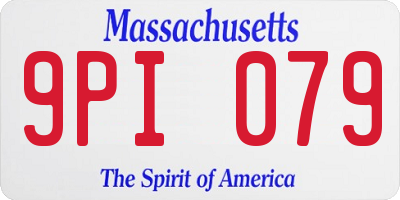 MA license plate 9PI079