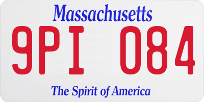 MA license plate 9PI084
