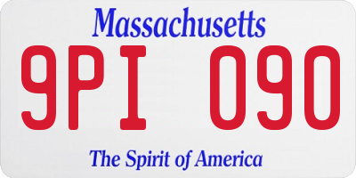 MA license plate 9PI090