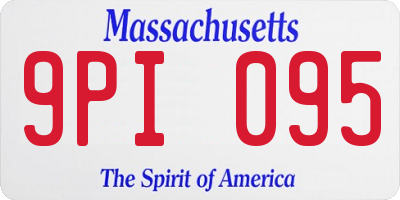 MA license plate 9PI095