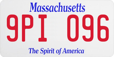 MA license plate 9PI096