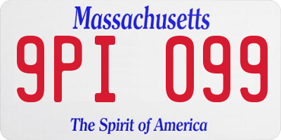 MA license plate 9PI099