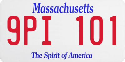 MA license plate 9PI101