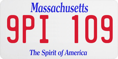 MA license plate 9PI109