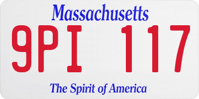 MA license plate 9PI117