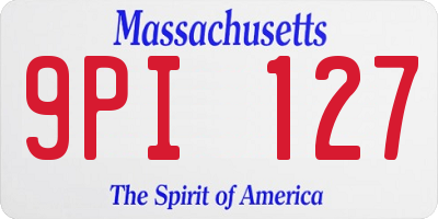MA license plate 9PI127