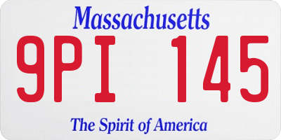MA license plate 9PI145