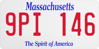 MA license plate 9PI146