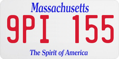 MA license plate 9PI155