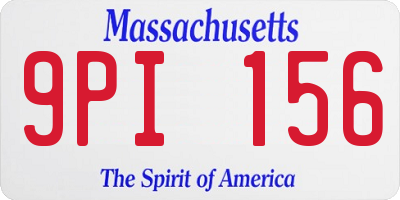 MA license plate 9PI156
