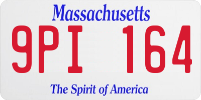 MA license plate 9PI164
