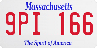MA license plate 9PI166