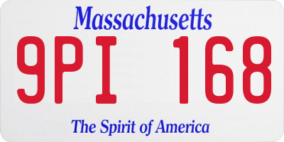 MA license plate 9PI168