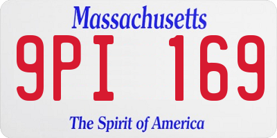 MA license plate 9PI169