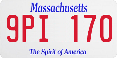 MA license plate 9PI170