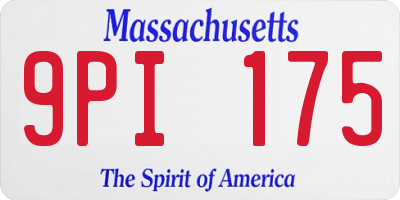 MA license plate 9PI175