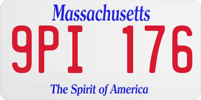 MA license plate 9PI176