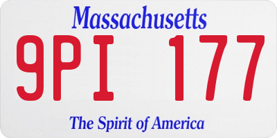 MA license plate 9PI177
