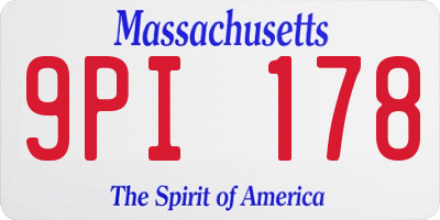 MA license plate 9PI178