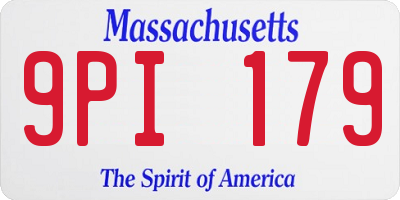 MA license plate 9PI179