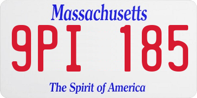 MA license plate 9PI185