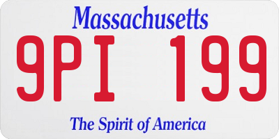 MA license plate 9PI199