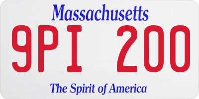 MA license plate 9PI200
