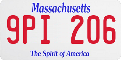 MA license plate 9PI206