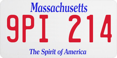 MA license plate 9PI214