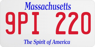 MA license plate 9PI220