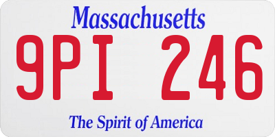 MA license plate 9PI246