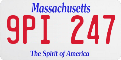 MA license plate 9PI247