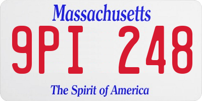 MA license plate 9PI248