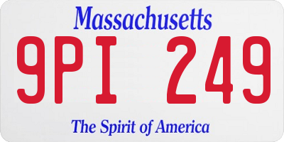 MA license plate 9PI249