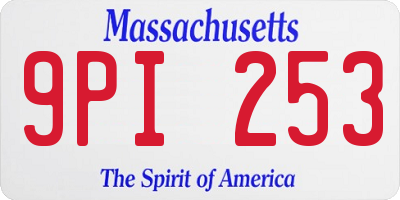 MA license plate 9PI253