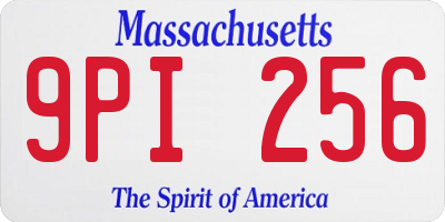 MA license plate 9PI256