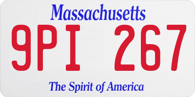 MA license plate 9PI267