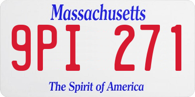 MA license plate 9PI271