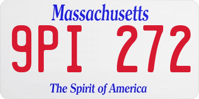 MA license plate 9PI272