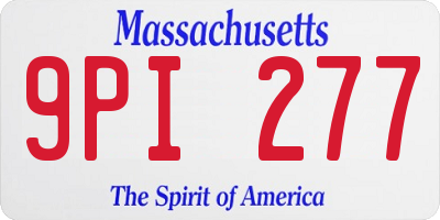 MA license plate 9PI277