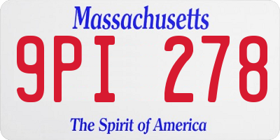 MA license plate 9PI278