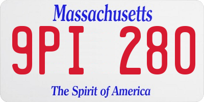 MA license plate 9PI280
