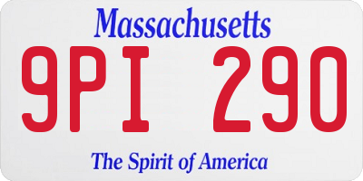 MA license plate 9PI290