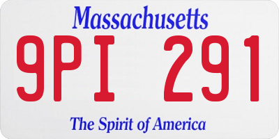 MA license plate 9PI291