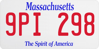 MA license plate 9PI298