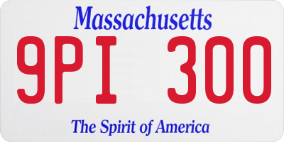 MA license plate 9PI300
